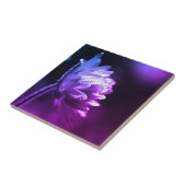 Bloem in zonlicht zwart-wit kleurentint tegeltje (Zijkant)