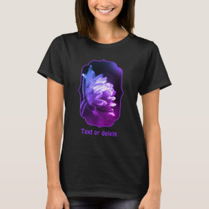 Bloem in zonlicht zwart-wit tint t-shirt
