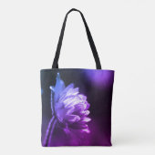 Bloem in zonlicht zwart-wit tint tote bag (Achterkant)