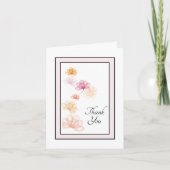 Bloem in zwart Lijst Sympathie bedankt Kaart (Voorkant)