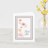 Bloem in zwart Lijst Sympathie bedankt Kaart (Gele Bloem)