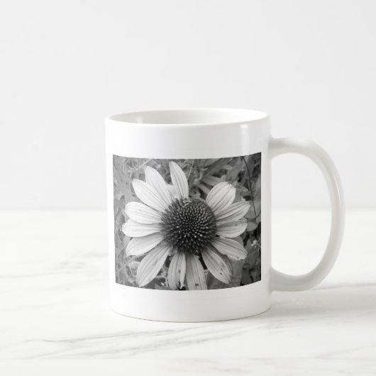 Bloem in zwart-wit koffiemok (Rechts)