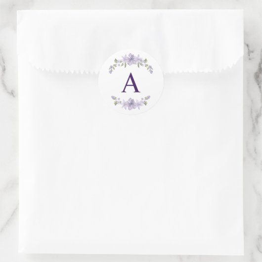 Bloem Initial Sticker | Persoonlijk Monogram (Tas)