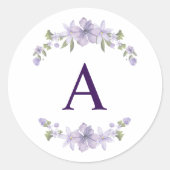 Bloem Initial Sticker | Persoonlijk Monogram (Voorkant)