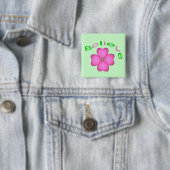 Bloem Inspirerend geloven Vierkante Button 5,1 Cm (In situ)