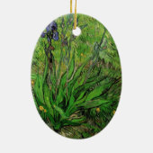  bloem Iris van Van Gogh. Keramisch Ornament (Achterkant)