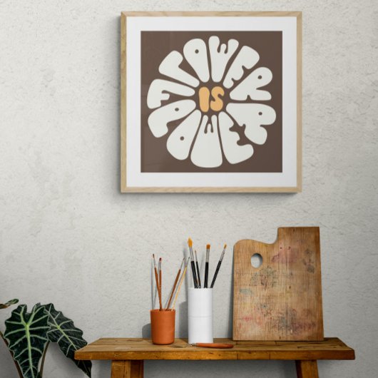 Bloem is Bloem | Retro Bruin BG Poster