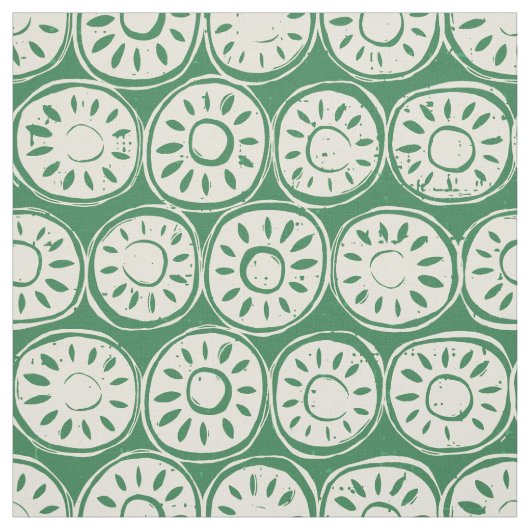 bloem ivoorgroen stof (Swatch)