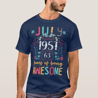 Bloem juli 1957 63e verjaardag Gift 63 T-shirt