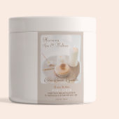 Bloem, Kaars, Borstel Spa & Wellness Productlabel Voedselcontainer Etiket