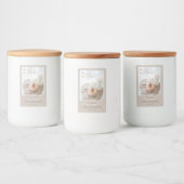 Bloem, Kaars, Borstel Spa & Wellness Productlabel Voedselcontainer Etiket (Flessen)