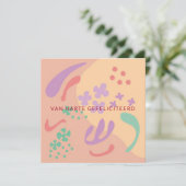 bloem kaart (Staand voorkant)