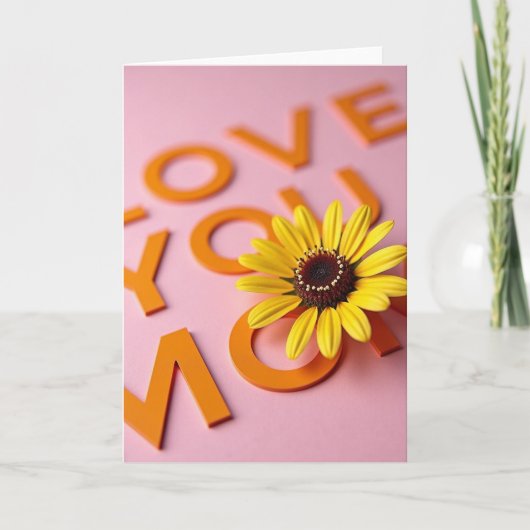 Bloem Kaart in Blokletters (Voorkant)
