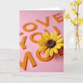 Bloem Kaart in Blokletters (Gele Bloem)