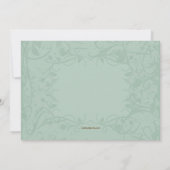 Bloem Kader in Roze Uitnodiging (Achterkant)