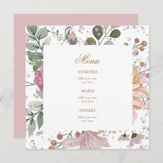 bloem kader menu (Voorkant / Achterkant)