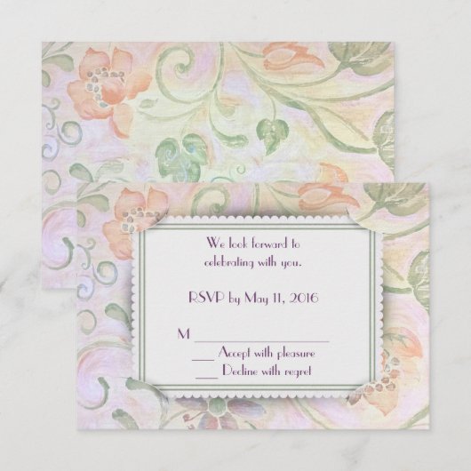 Bloem Kader RSVP Kaart (Voorkant / Achterkant)