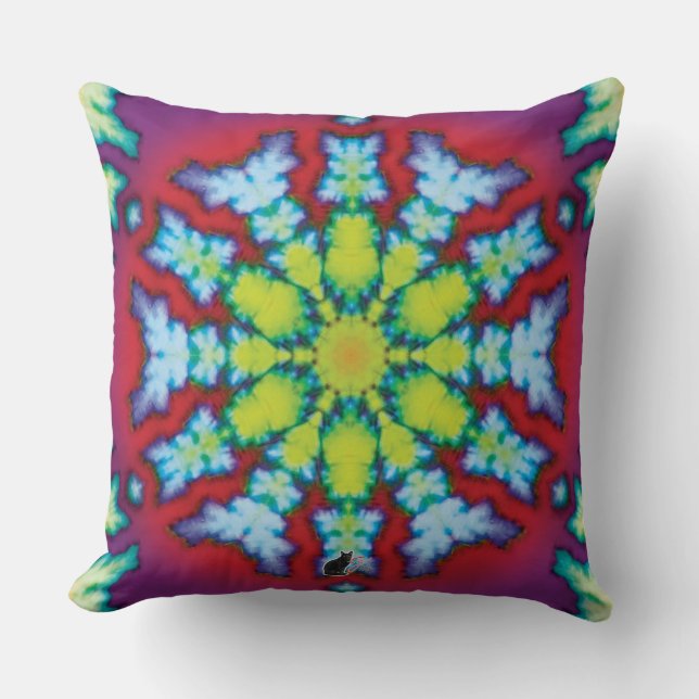 Bloem Kaleidoscoop Kussen (Voorkant)