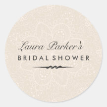Bloem kant | Crème Trouwfeest Sticker