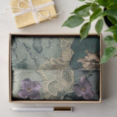 Bloem & Kant, donker Shabby Chic, Vlinderkunst Tissuepapier (Geschenk)