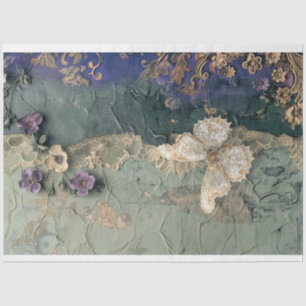 Bloem & Kant, donkere Shabby Chic, Vlinder Kunst Tissuepapier