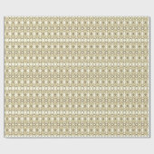 Bloem kant uitzicht goud sepia cadeaupapier (Vlak)