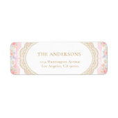 Bloem Kanten Frame Retouradres Label (Voorkant)