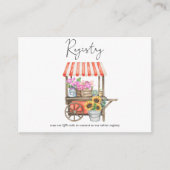 bloem kar vrijgezellenfeest QR-code voor register Informatiekaartje (Voorkant)