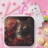 Bloem kat bord van karton (Feest)