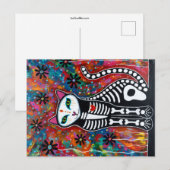 Bloem Kat Briefkaart (Voorkant / Achterkant)