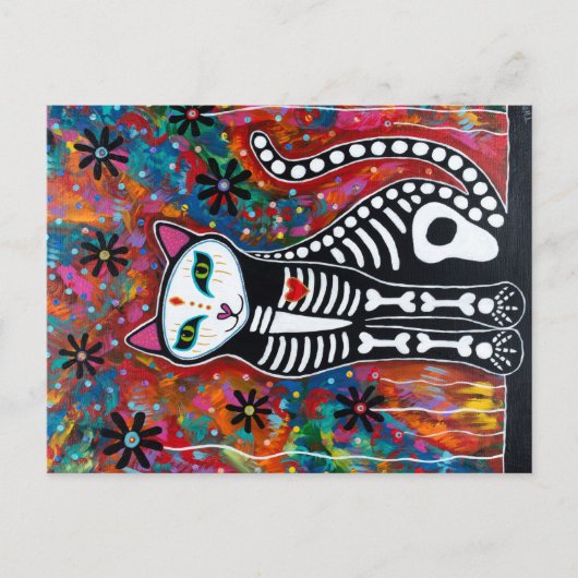 Bloem Kat Briefkaart (Voorkant)