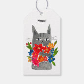 Bloem Kat Cadeaulabel (Voorkant)