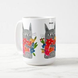 Bloem Kat Koffiemok