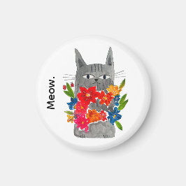 Bloem Kat Magneet