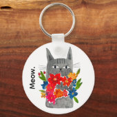 Bloem Kat Sleutelhanger (Achterkant)