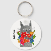 Bloem Kat Sleutelhanger (Achterkant)