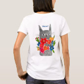 Bloem kat t-shirt (Achterkant)