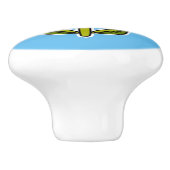 Bloem Keramische Knop (Zijkant)