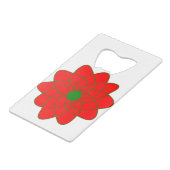 Bloem - kerstventilator creditkaart flessenopener (Achterkant Gekanteld)