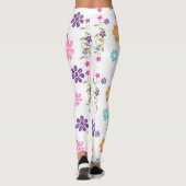 Bloem Kleurrijk Trendy Design Leggings (Achterkant)