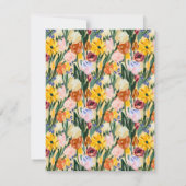 Bloem Kleurrijke Schilderkunst Monogram Naam Perso Notitiekaartje (Achterkant)