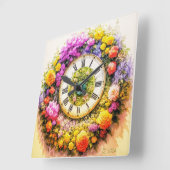 Bloem Klok Wand Art Decor (Hoek)