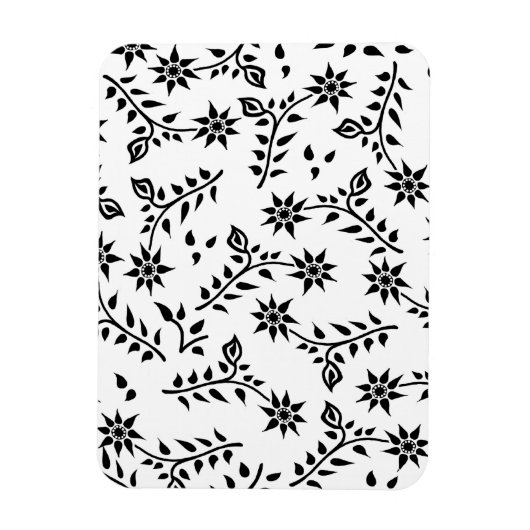 Bloem, knop & blad magneet (Verticaal)