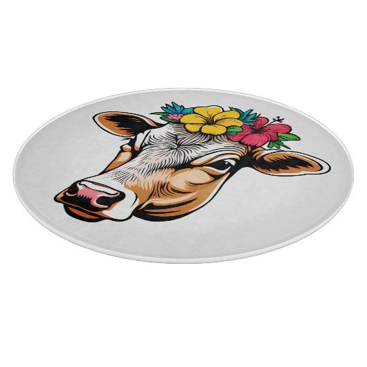 Bloem Koe Snijplank (Hoek)