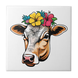 Bloem Koe Tegeltje