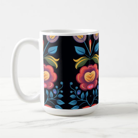 bloem koffiemok (Links)