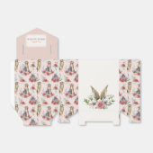 Bloem Konijn Oor Bruiloft Roze Bedankdoosjes (Uitgevouwen)