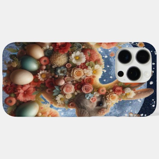 Bloem Konijn Pasen Case-Mate iPhone Case (Achterkant (horizontaal))