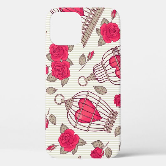 Bloem Kooi Rozen Patroon Case-Mate iPhone Case (Achterkant)