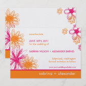 Bloem Krabbels • Save the Date Aankondiging (Voorkant / Achterkant)